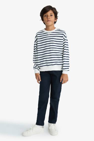 Boy Straight Leg Gabardine Trousers
