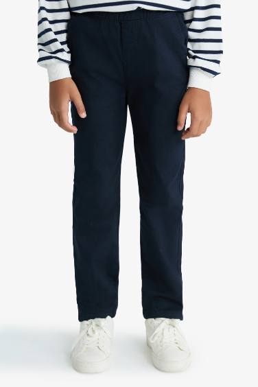 Boy Straight Leg Gabardine Trousers