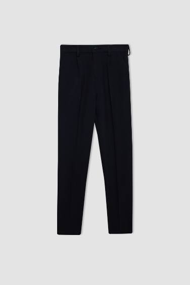 Boy Straight Leg Black School Pants