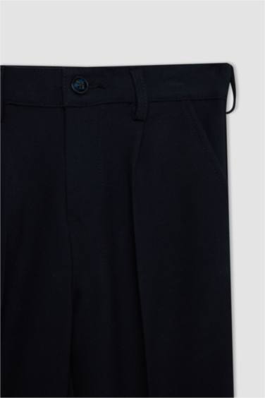 Boy Straight Leg Black School Pants