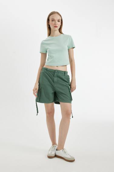 Fitted Ribana Basic Short Sleeve T-Shirt