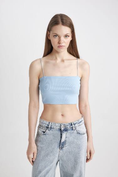 Fitted Ribbed Camisole Crop Top