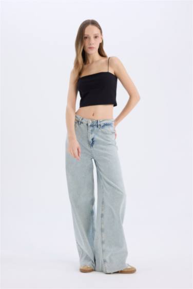 Coool Skinny Fit Cotton Crop Top with Rope Strap