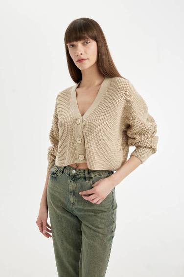 Regular Fit V-Neck Knitwear Cardigan