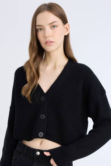 Regular Fit V-Neck Knitwear Cardigan