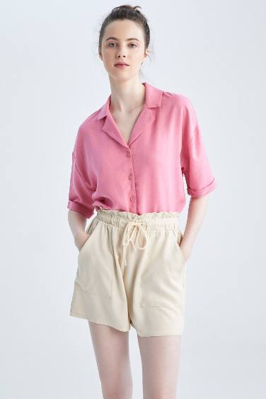 Relax Fit Pyjamas Collar Short Sleeve Shirt