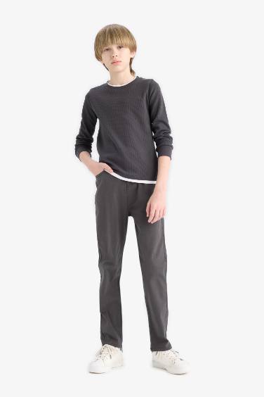 Boy Straight Leg Gabardine Trousers