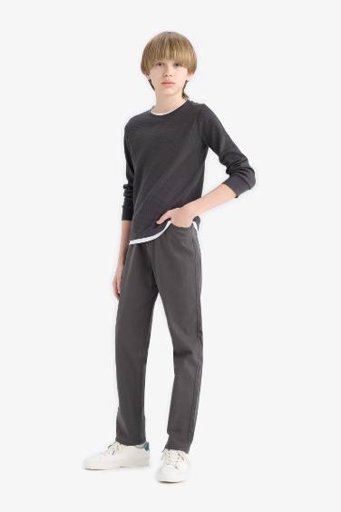 Boy Straight Leg Gabardine Trousers