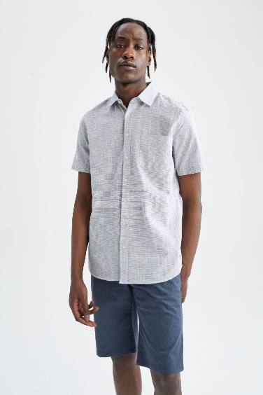 Regular Fit Short Sleeve Cotton Shirt