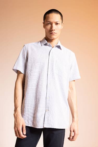 Regular Fit Short Sleeve One Side Pocket Shirt