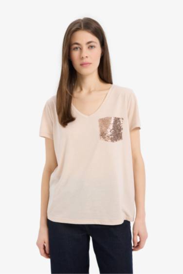 Regular Fit V-Neck Short Sleeve T-Shirt