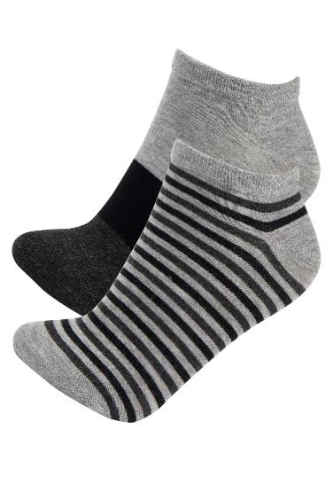 Men Patterned 2-Pack Bamboo Short Socks