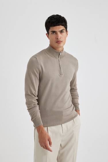 Slim Fit Half Turtleneck Knitwear Pullover