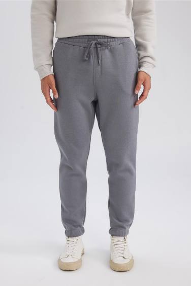 Relax Fit Thick Sweatshirt Fabric Rib Hem Sweatpants