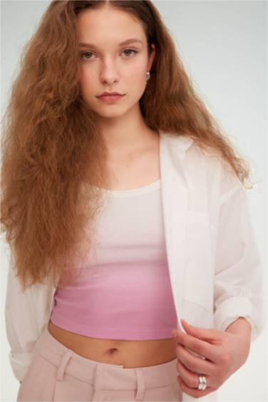 Chemise Oversize Popeline à Col Boutonné Manches Longues