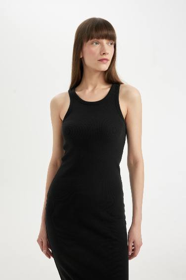 فستان ميدي نص ردن مضلع بوديكون