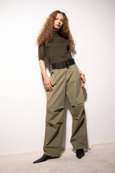 Regular Fit Turtleneck Basic Knit Pullover