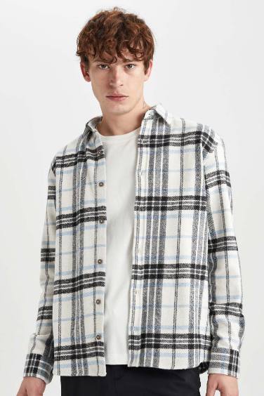 Regular Fit Plaid Long Sleeve Shirt