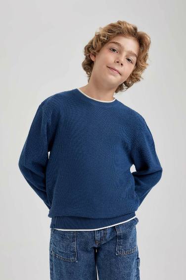 Boy Crew Neck Knitted Pullover