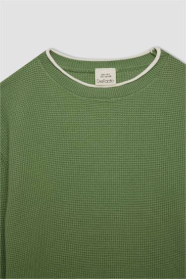 Свитер базовый с круглым вырезом для мальчиков