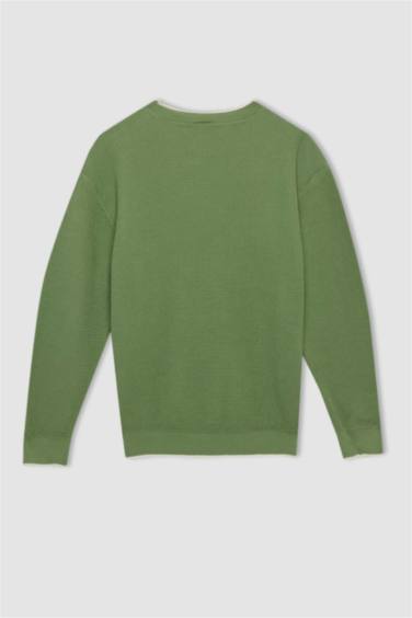Свитер базовый с круглым вырезом для мальчиков