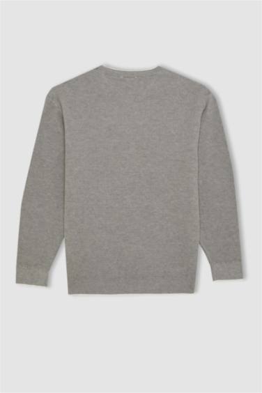 Свитер базовый с круглым вырезом для мальчиков