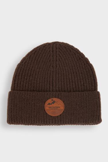 Bonnet à étiquette tissée pour homme