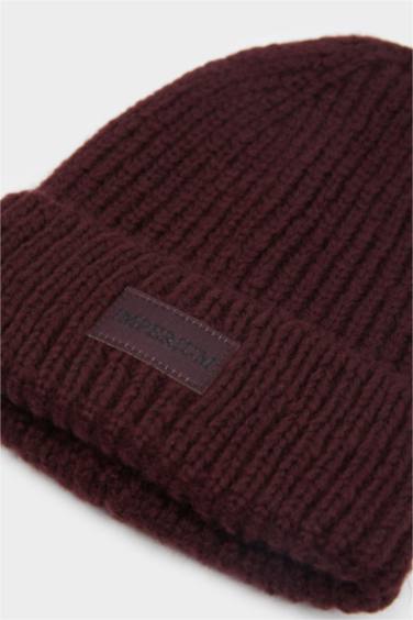 Bonnet à étiquette tissée pour homme