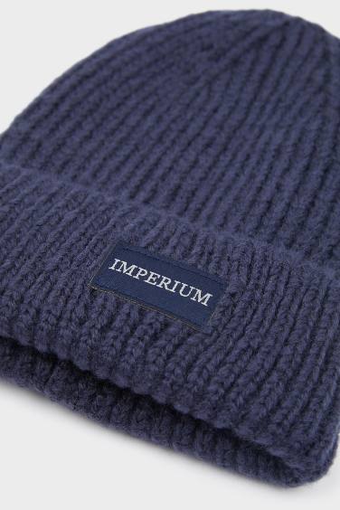 Bonnet à étiquette tissée pour homme