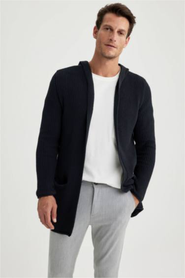 Кардиган стандартного кроя из трикотажа для мужчин