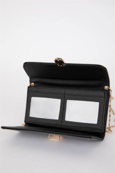 Kadın Zincir Askılı Suni Deri Cüzdan