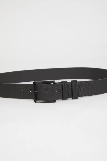 حزام جينز رجالي عريض جلد الصناعي