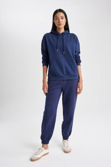 jogger With Pockets Thick Sweatshirt Fabric Trousers