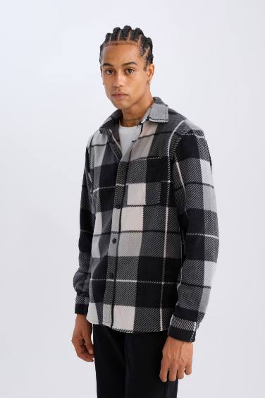 Regular Fit Kareli Polar Uzun Kollu Gömlek