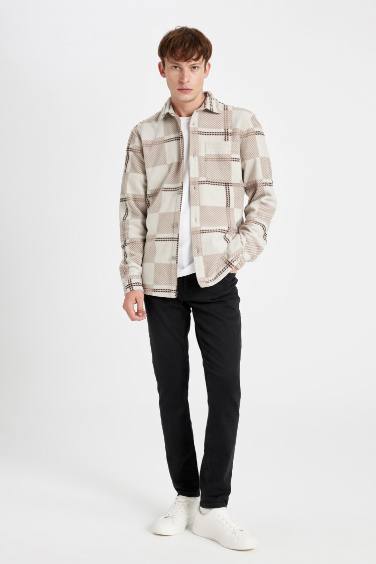 Regular Fit Kareli Polar Uzun Kollu Gömlek