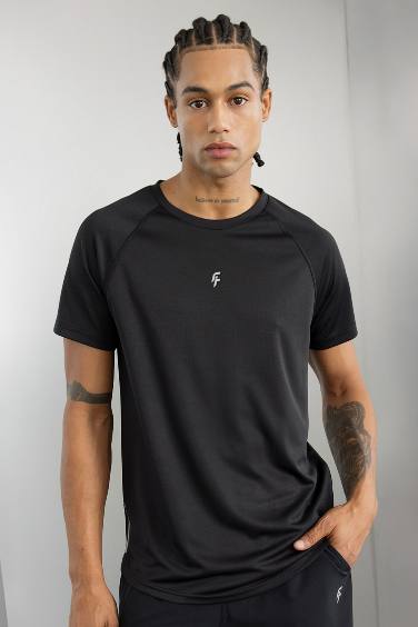 DeFactoFit Slim Fit Printed Sports T-Shirt