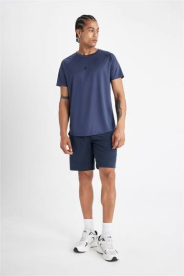 DeFactoFit Slim Fit Crew Neck Printed Sports T-Shirt