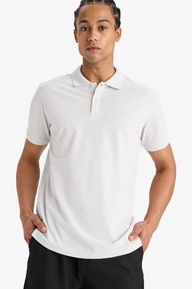 DeFactoFit Slim Fit Polo Neck T-Shirt