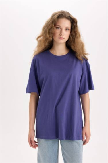 Футболка оверсайз с круглым вырезом