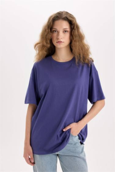 Футболка оверсайз с круглым вырезом