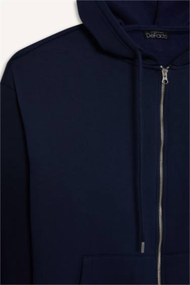 Oversıze Kalın Kumaş Hırka - Görsel 8