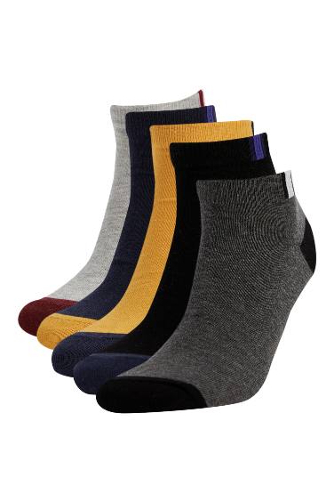 Men 5 Pack Cotton Booties Socks