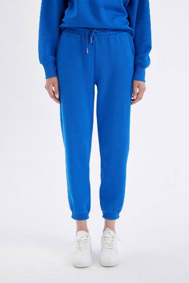 Штаны джоггеры с высокой талией из плотной ткани