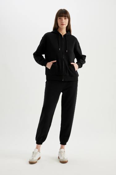 jogger With Pockets Thick Sweatshirt Fabric Trousers