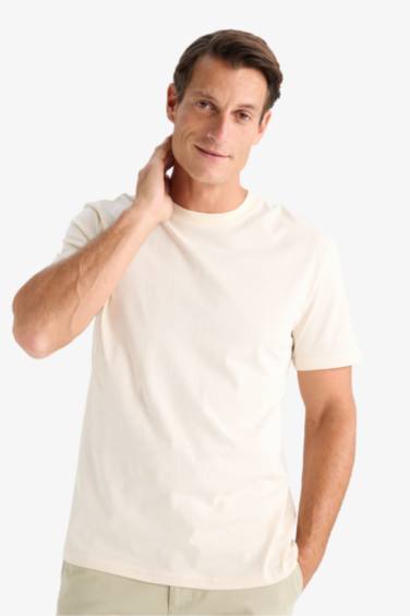 تيشيرت نص ردن سادة قصة عادية بياخة مستديرة