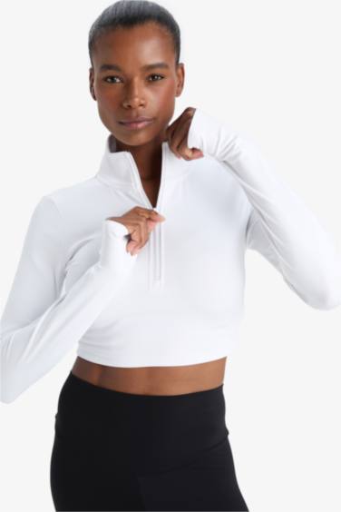 DeFactoFit Slim Fit Collar Soft Inside Stretchy Fabric T-Shirt