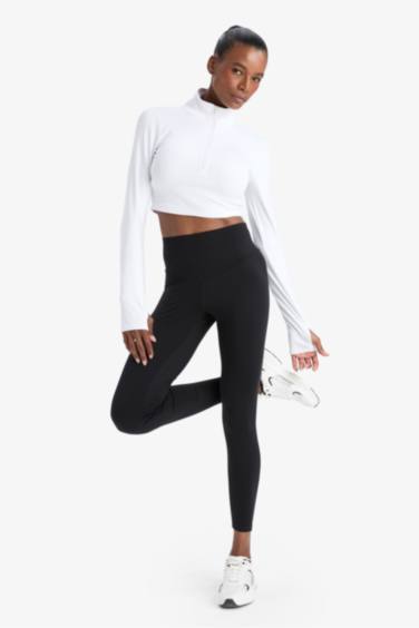 DeFactoFit Slim Fit Collar Soft Inside Stretchy Fabric T-Shirt