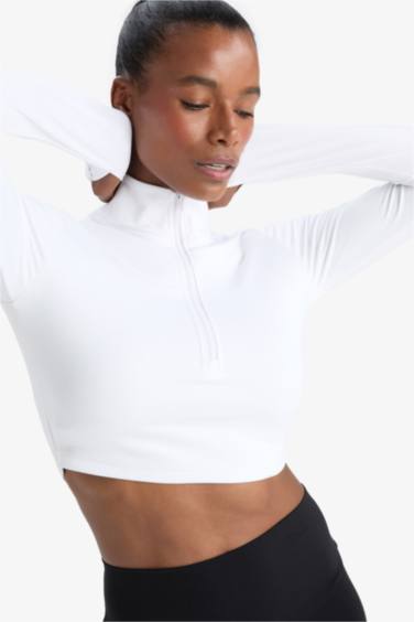 DeFactoFit Slim Fit Collar Soft Inside Stretchy Fabric T-Shirt