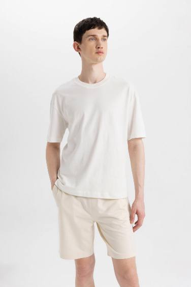 Slim Fit Thin Sweatshirt Fabric Shorts