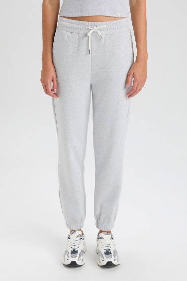 Kalın Jogger Eşofman Altı Beli Paçası Lastikli Bağcıklı Basic Düz Cepli